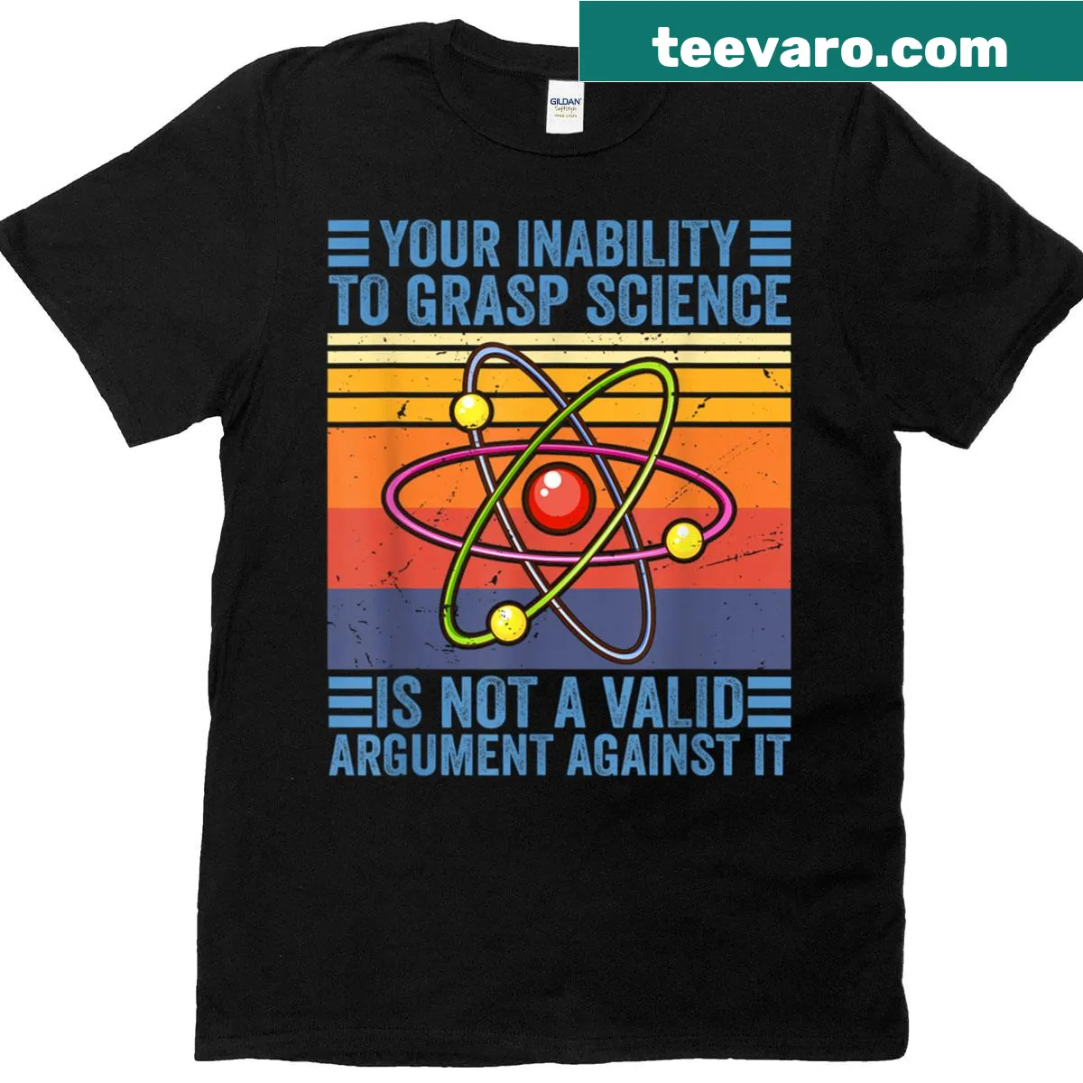 T-shirt with the phrase 'Your Inability To Grasp Science' — on a men's t-shirt