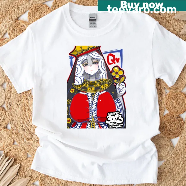 Doodle-style T-shirt featuring '3023 - Q 23 Sep 2025' text