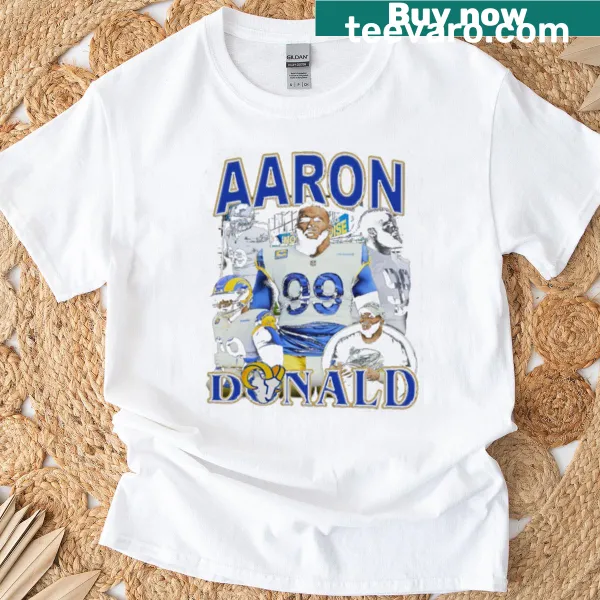 Vintage bootleg Aaron Donald T-shirt featuring a bold graphic
