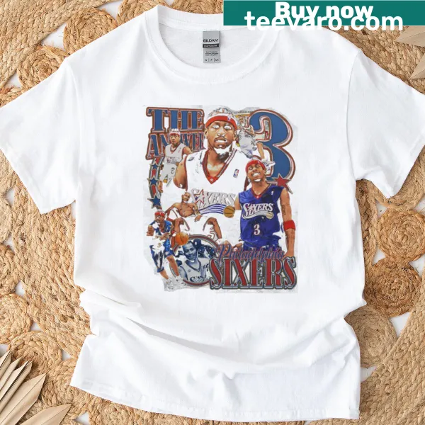 T-shirt featuring Allen Iverson's player number in a bold design
