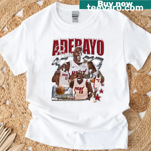Vintage-style t-shirt featuring Bam Adebayo graphic