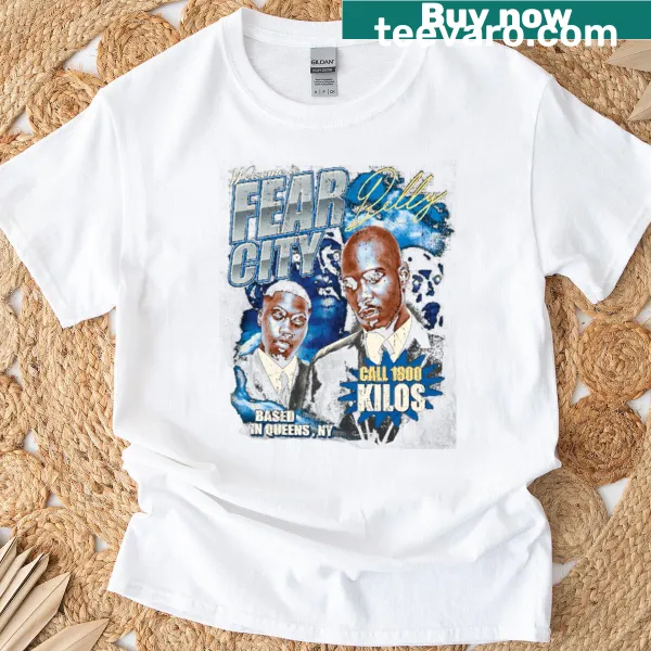 Edgy Halloween T-shirt with Fear City graphic