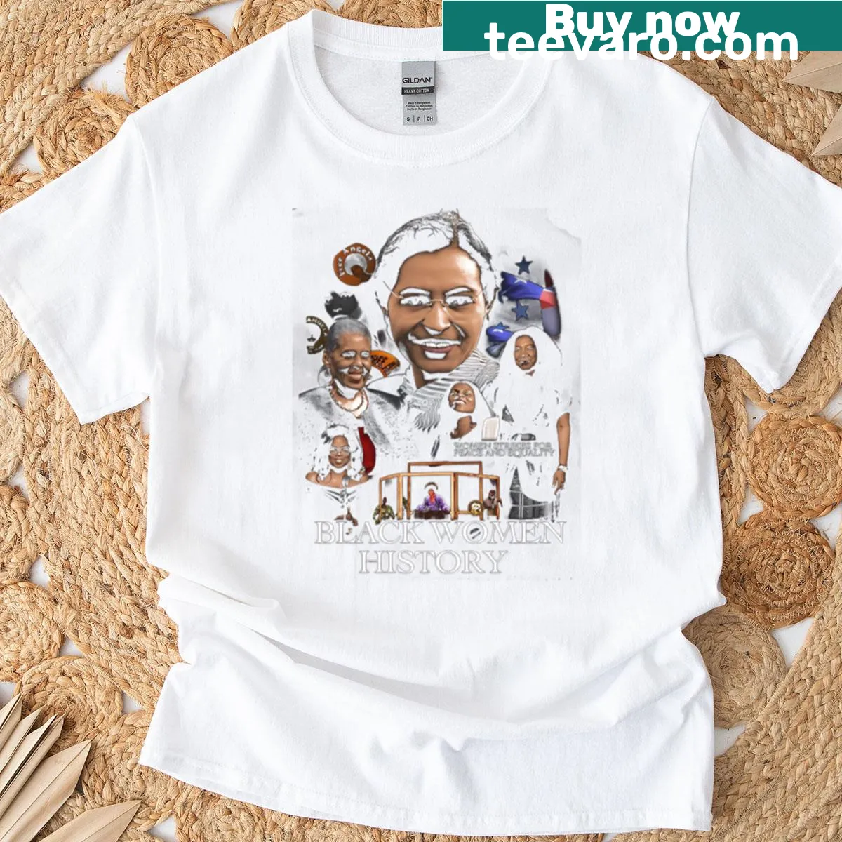 Empowering t-shirt celebrating Black women in history — on a men's t-shirt