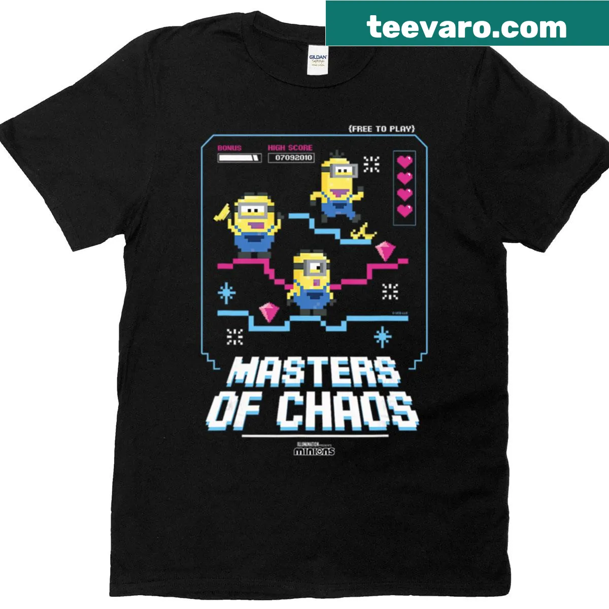 Vintage-style cartoon movie character graphic T-shirt — on a men's t-shirt
