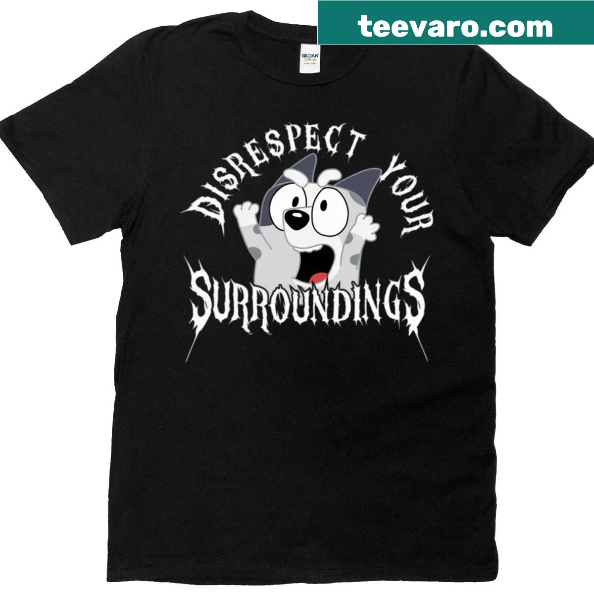 Vintage meme t-shirt featuring a funny cartoon dog — on a men's t-shirt