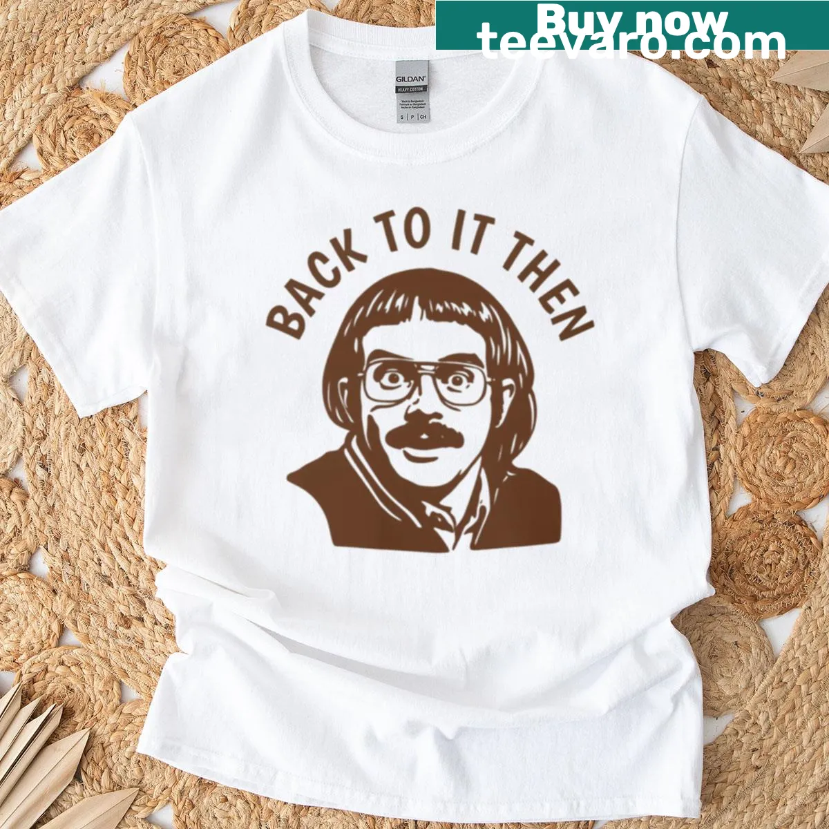 Funny quote graphic saying Chit Show Back To It Then on a T-shirt — on a men's t-shirt