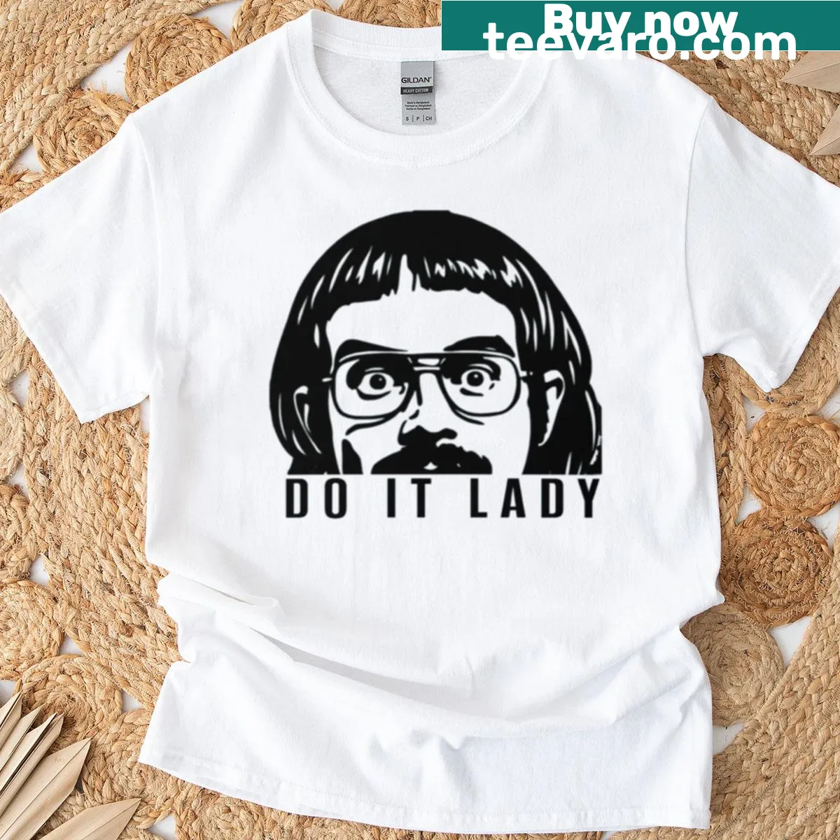 Oversized t-shirt with humorous text design 'Chit Show Do It' — on a men's t-shirt