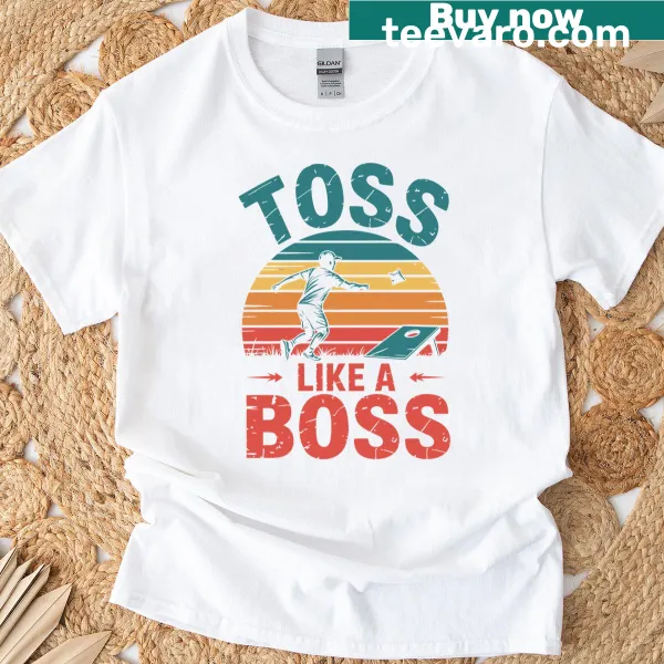 Funny T-shirt celebrating the game of cornhole with humorous text