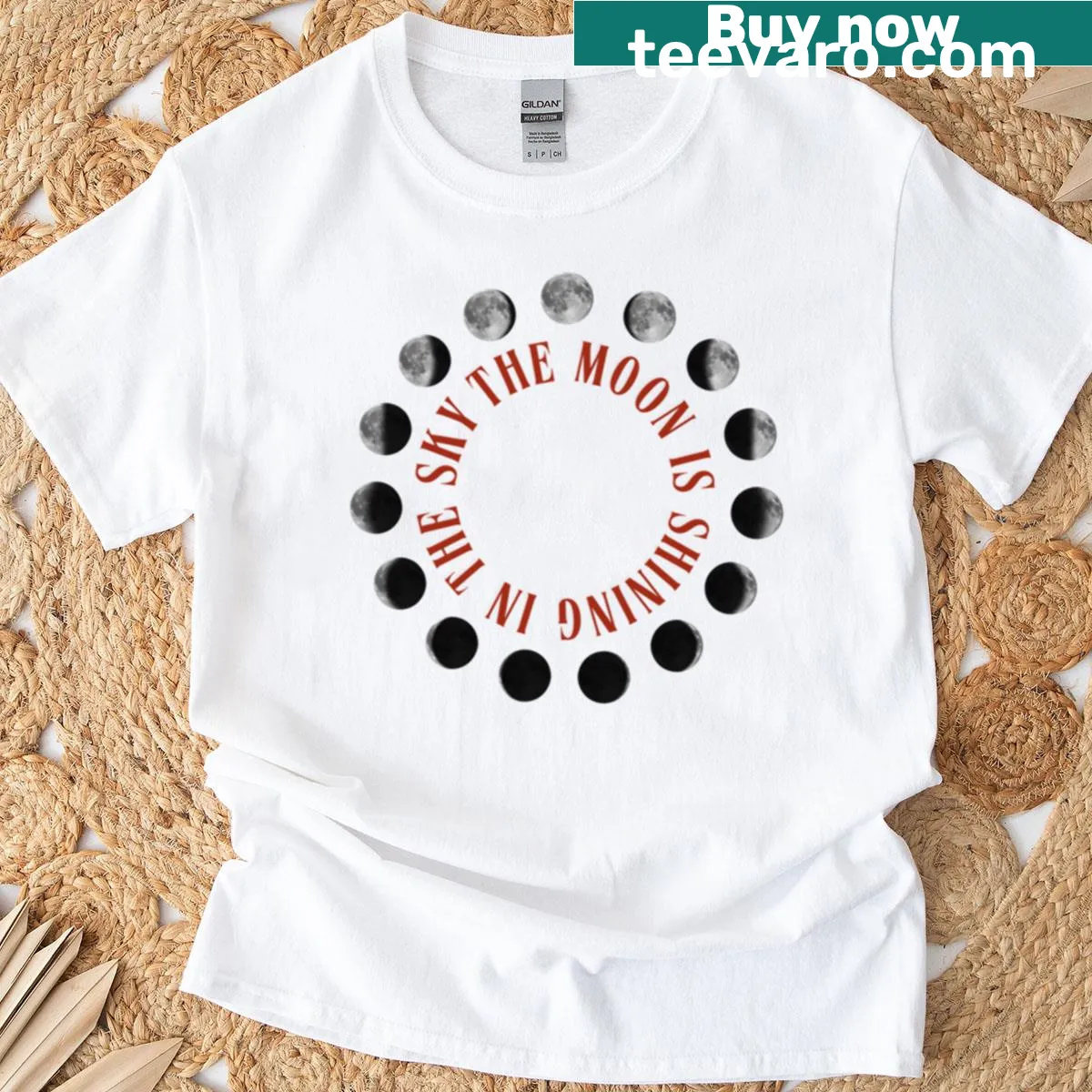 Depeche Mode T-shirt with the phrase 'But Not Tonight' inside a moon circle — on a men's t-shirt