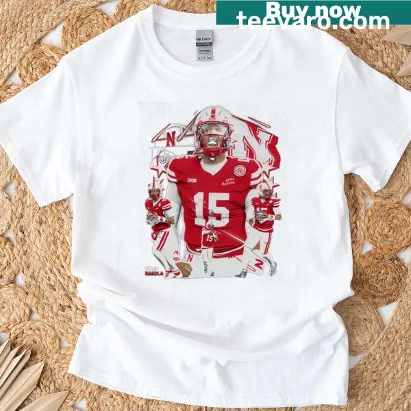 College flag t-shirt featuring Dylan Raiola's name