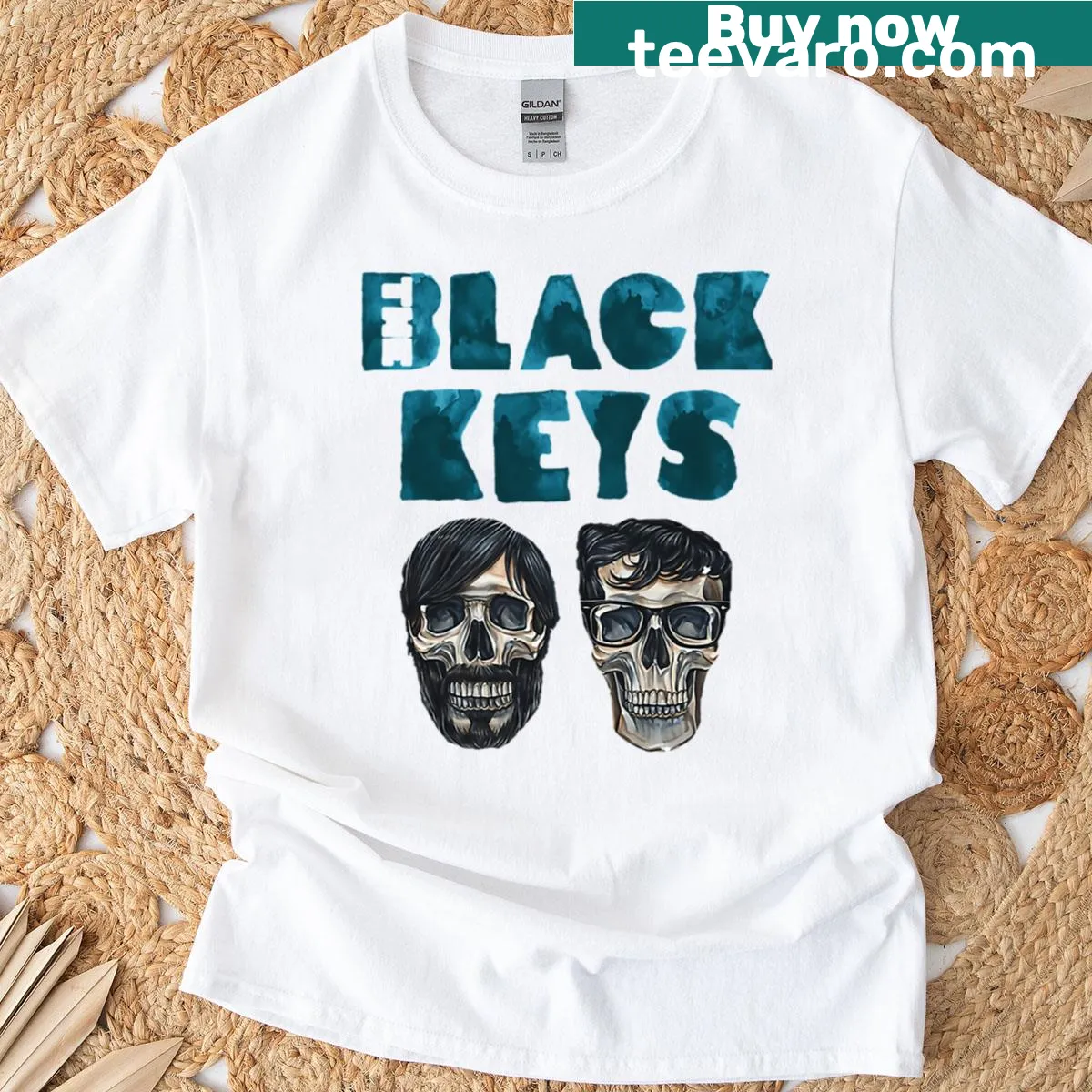 T-shirt featuring a bold exclusive logo design — on a men's t-shirt