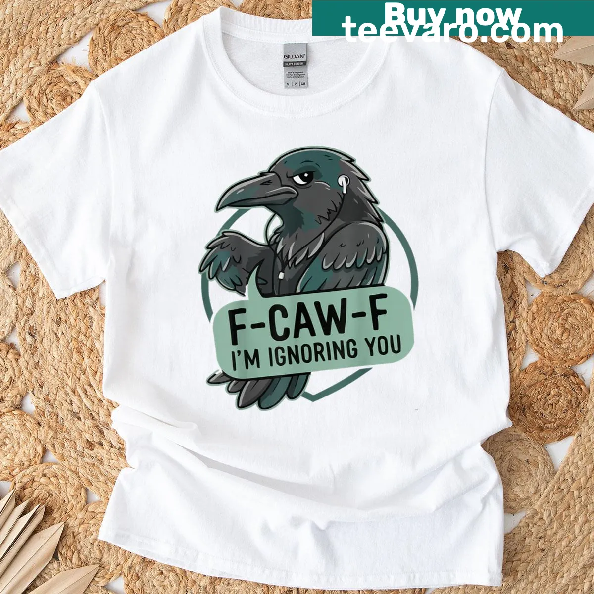 Sarcastic t-shirt featuring a humorous ignoring you message — on a men's t-shirt