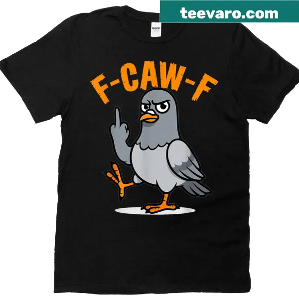 Funny urban bird pun T-shirt featuring a pigeon graphic and quirky text