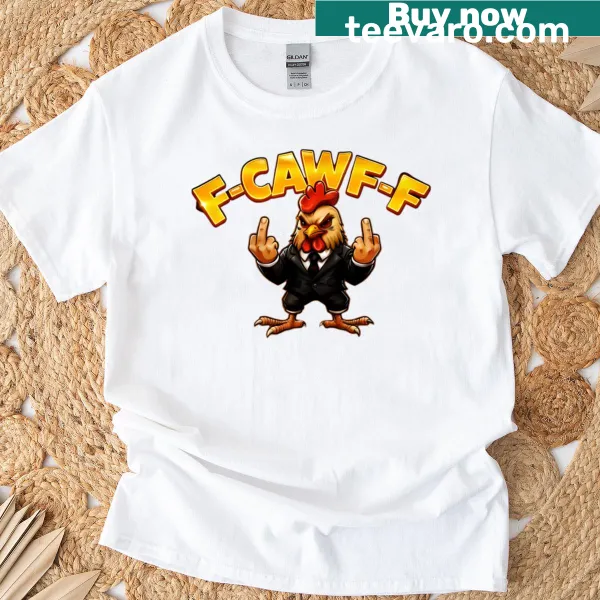 Angry rooster in a funny chicken suit graphic tee