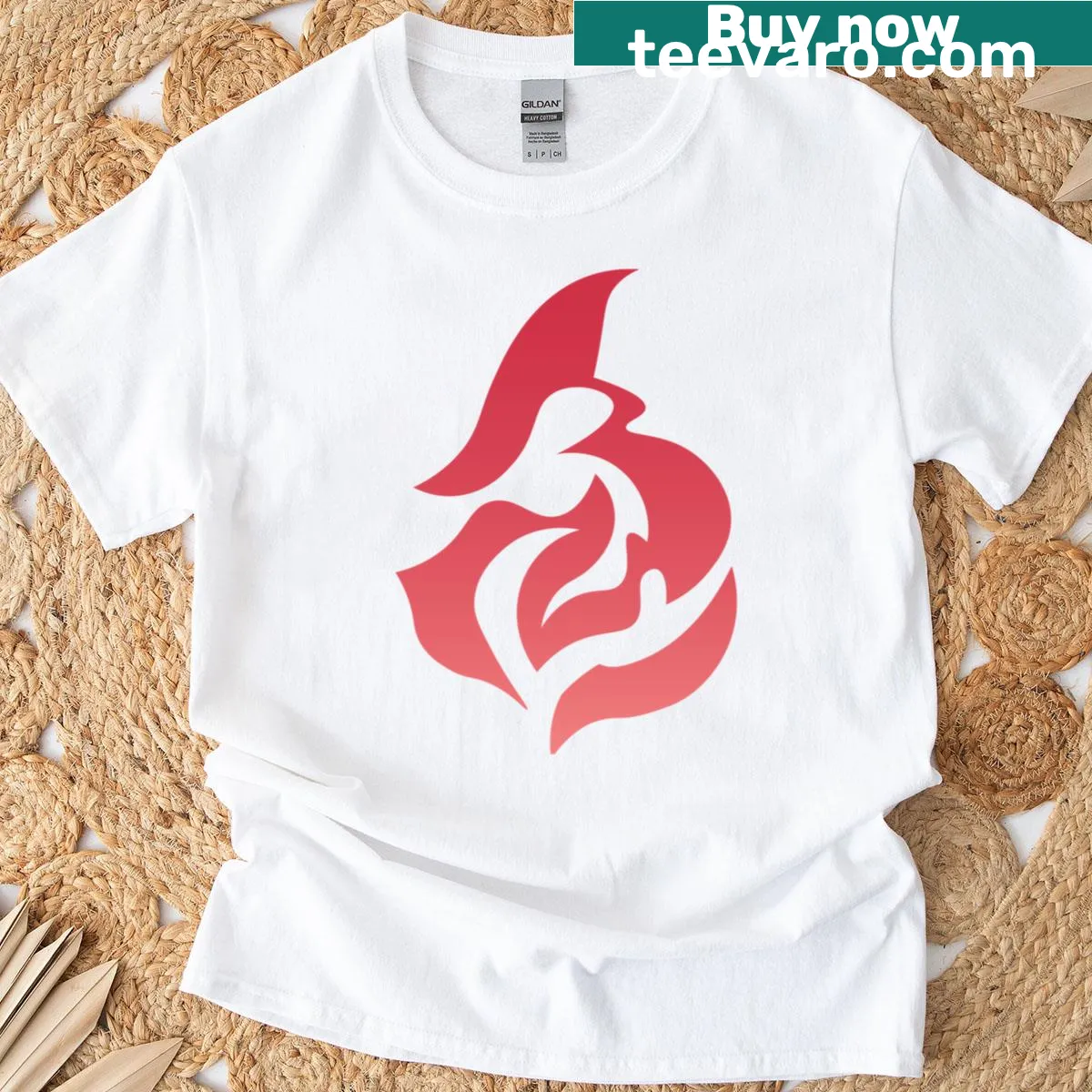 Honkai Star Rail T-shirt featuring a fire element graphic — on a men's t-shirt