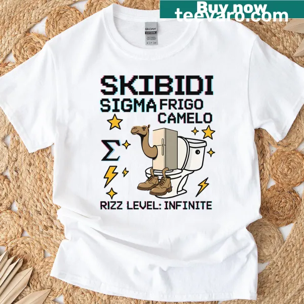 Surreal camel and Skibidi meme design for t-shirt
