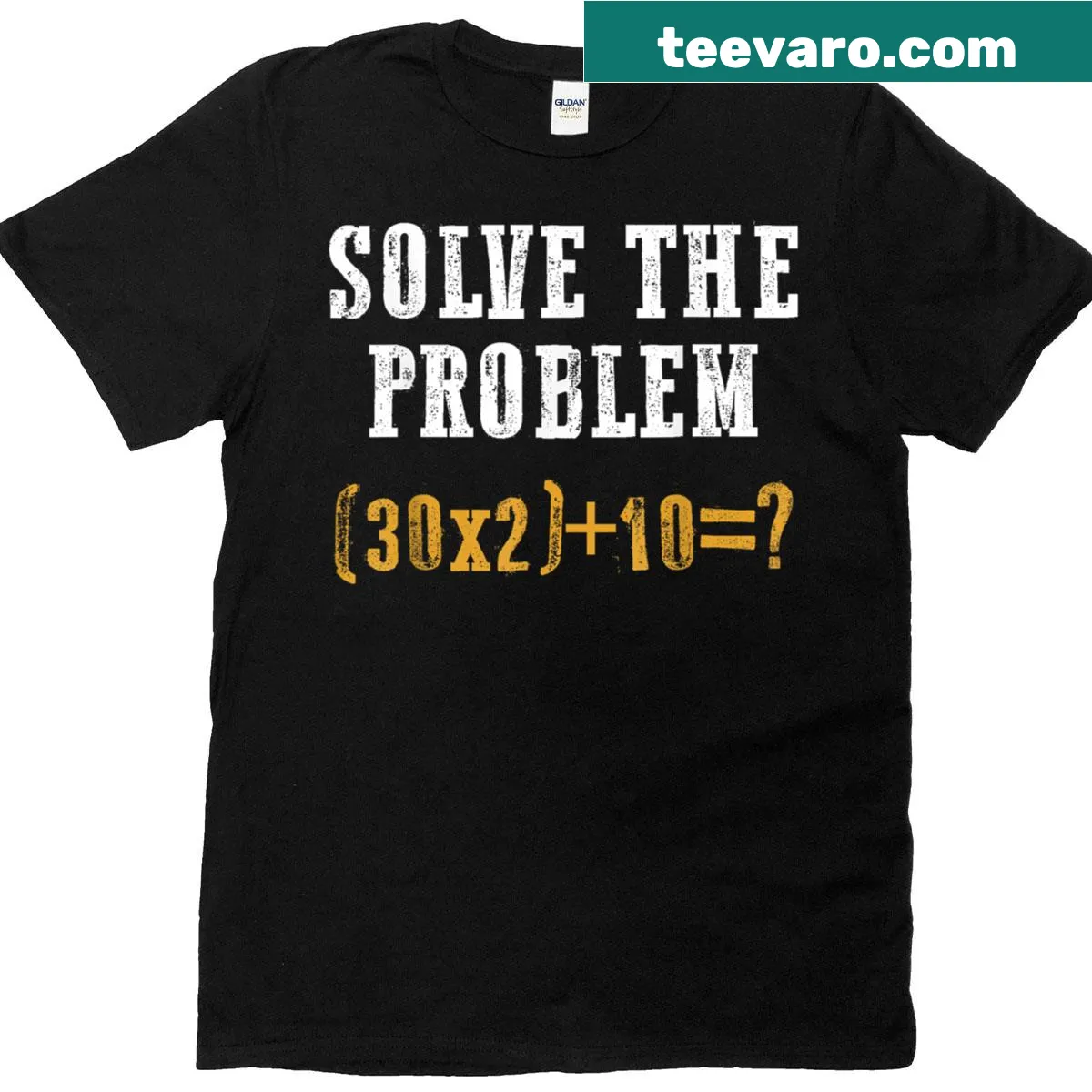 Illustrated t-shirt with a PEMDAS math joke — on a men's t-shirt
