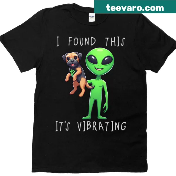 Cartoon alien border terrier design for pet lovers.