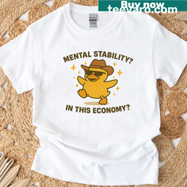 Cowboy duck t-shirt featuring a humorous cartoon design