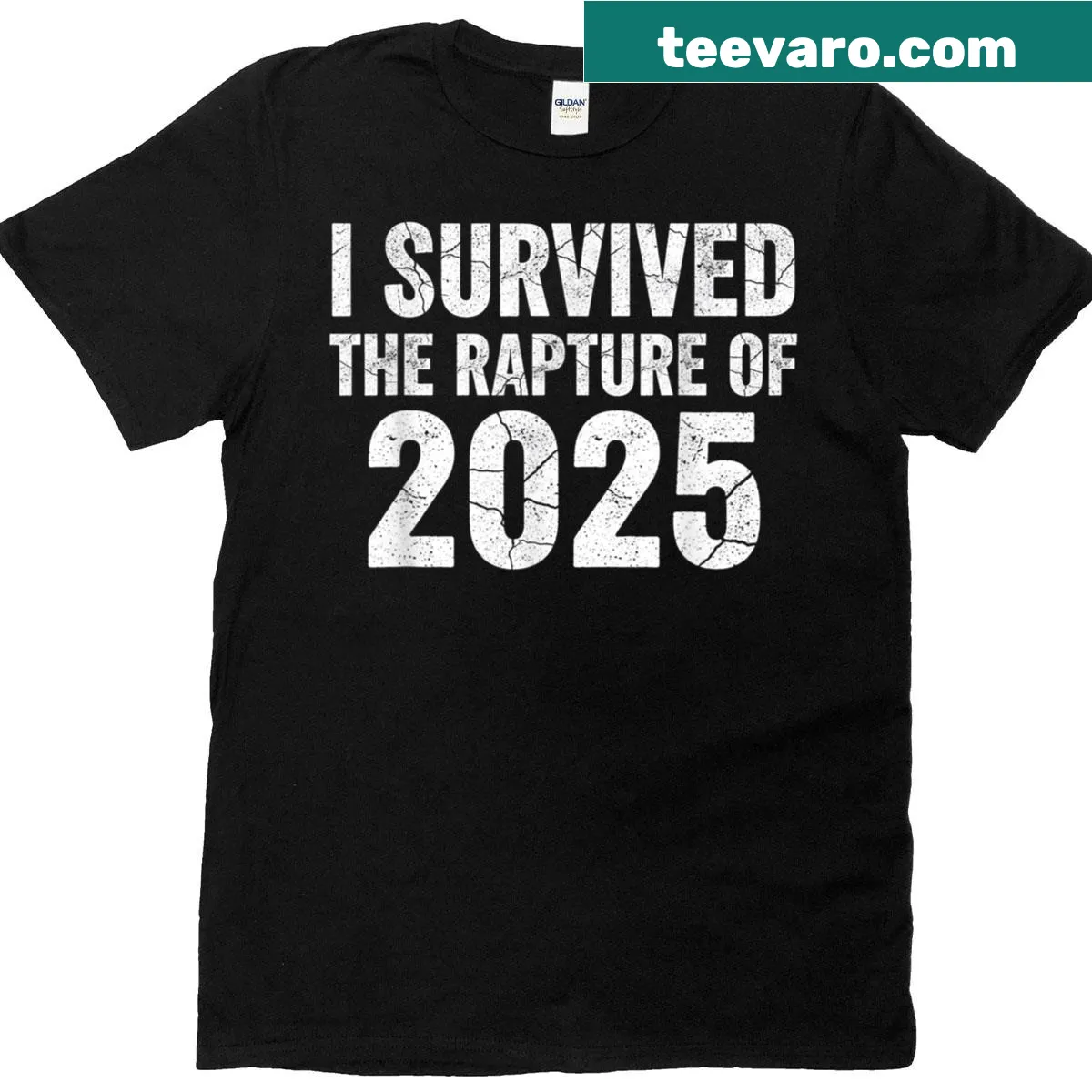 Funny survival of the rapture graphic T-shirt — on a men's t-shirt