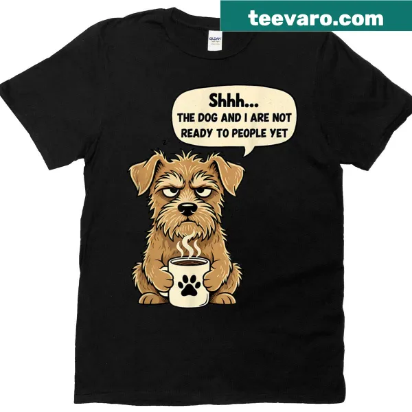 Introvert dog owner t-shirt with playful slogan and paw prints