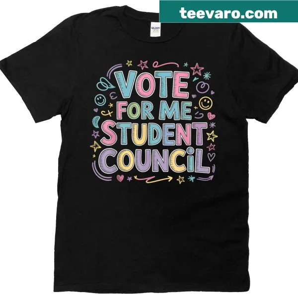 T-shirt promoting Vote For Me for student council