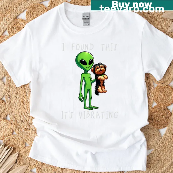 Funny Yorkiepoo alien T-shirt with humorous text