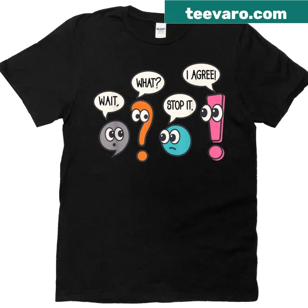 Grammar Teacher Life t-shirt with humorous teaching phrases