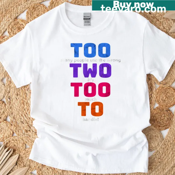 Funny grammar-themed t-shirt for English teachers with clever text