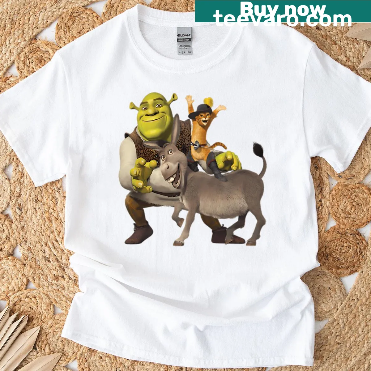 Vintage t-shirt with a large 90s meme cartoon design — on a men's t-shirt