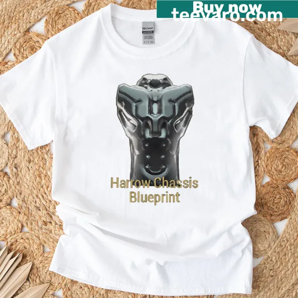 Warframe Harrow chassis blueprint graphic T-shirt