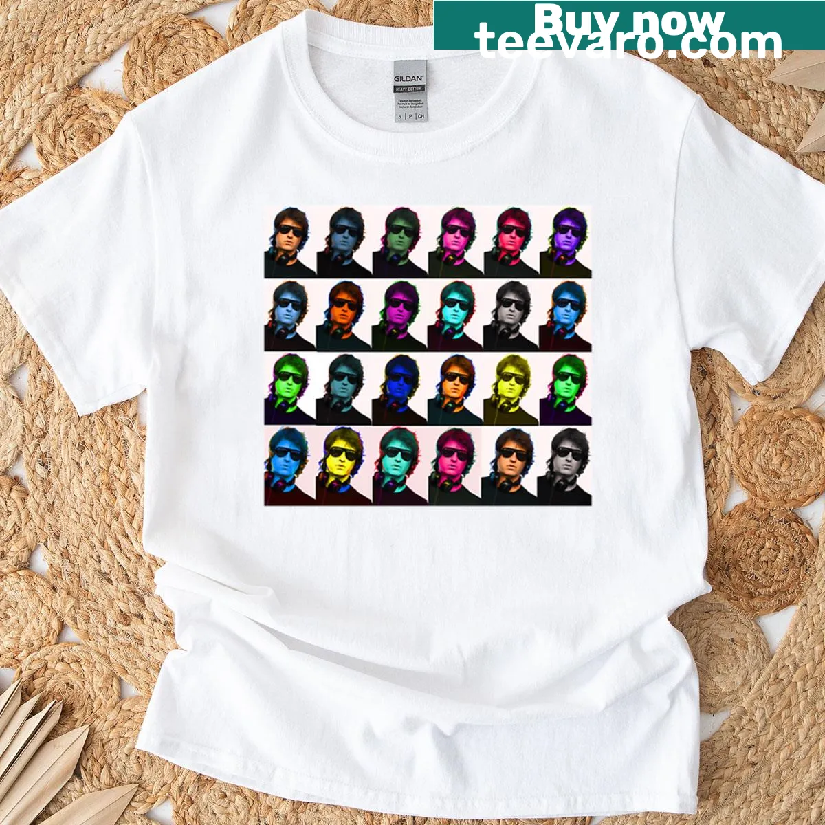 Minimalist Hernan Cattaneo compilation wall art T-shirt design — on a men's t-shirt