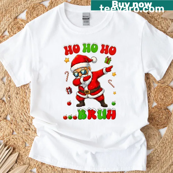 Funny Christmas t-shirt for kids featuring Santa dabbing