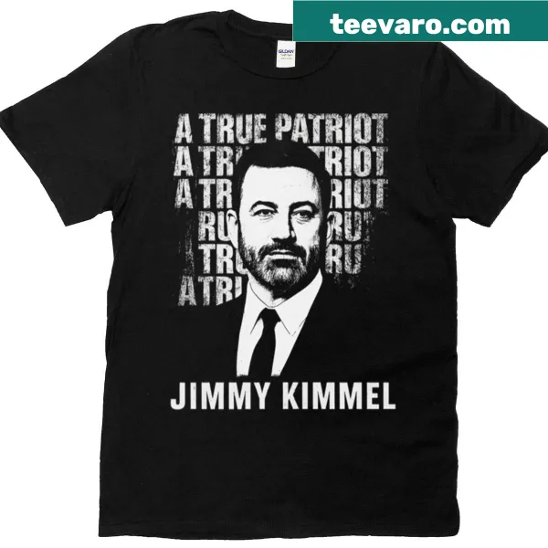 I Stand With Kimmel graphic t-shirt with bold typography