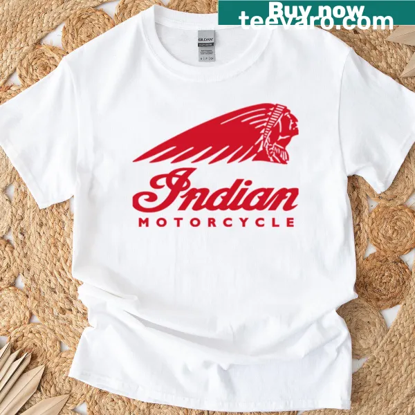 Indians Motorcycles logo printed center on an active t-shirt