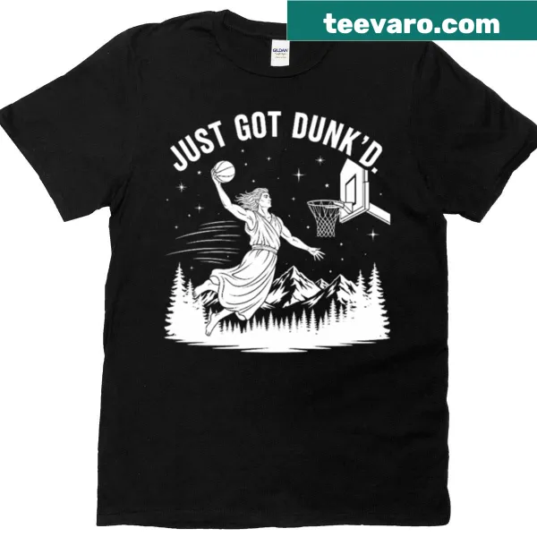 Humorous Jesus themed t-shirt with the phrase 'Jesus Got Dunkd'