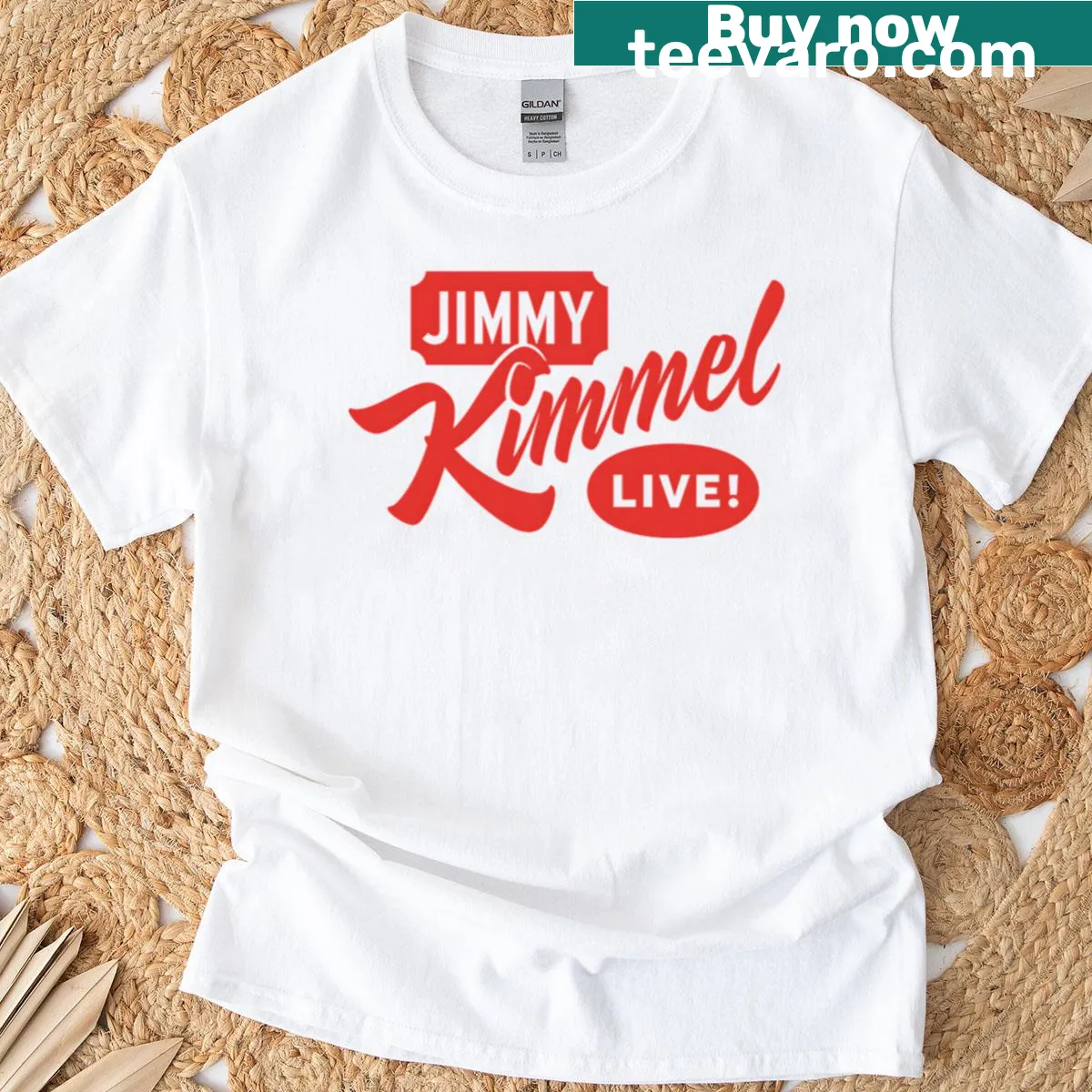 Jimmy Kimmel Live graphic T-shirt for comedy fans — on a men's t-shirt