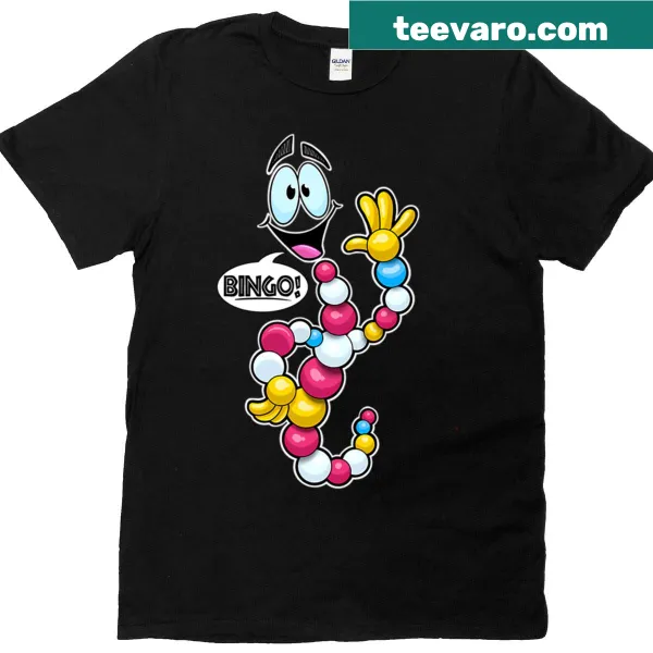 T-shirt featuring Mr. DNA from Jurassic Park in a fun cartoon style
