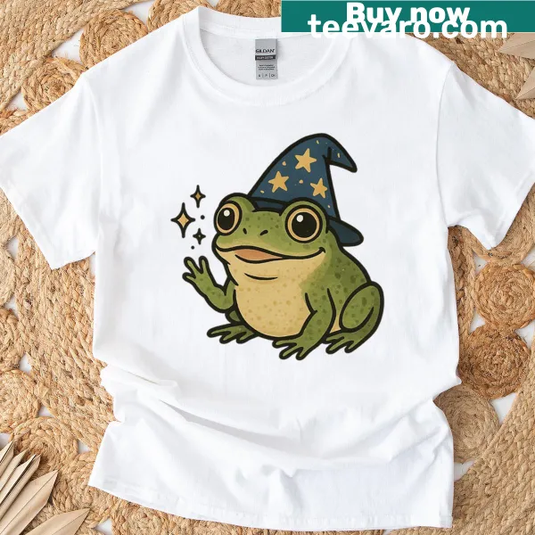 Magic Froggolino cartoon T-shirt featuring a whimsical frog design