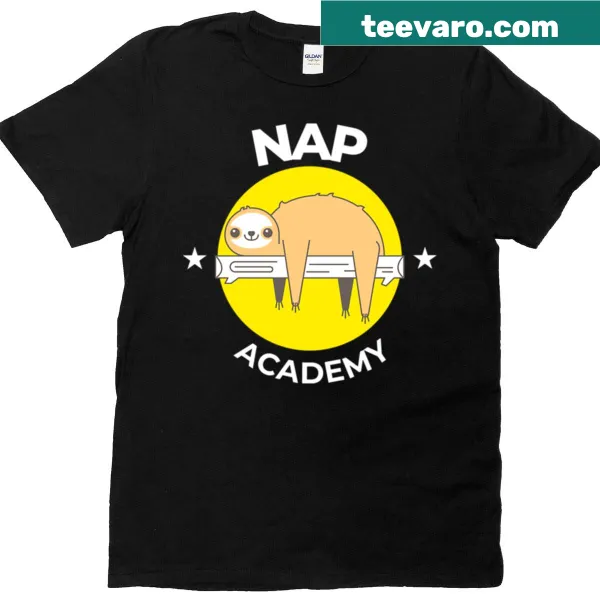 Funny T-shirt for nap lovers featuring 'Nap Academy' text