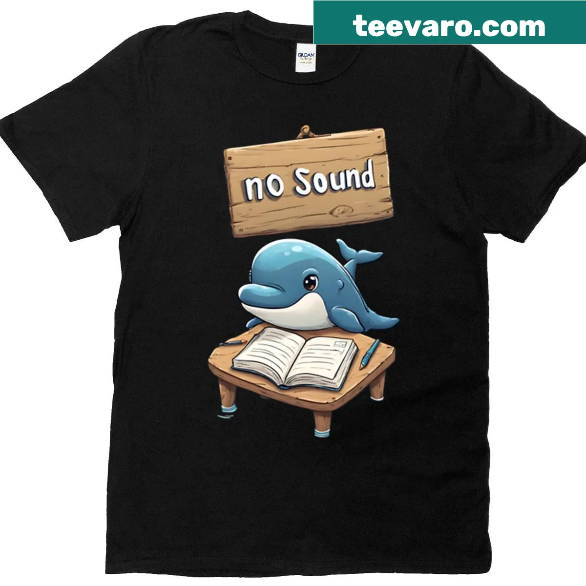 Dolphin T-shirt featuring a serene dolphin illustration — on a men's t-shirt