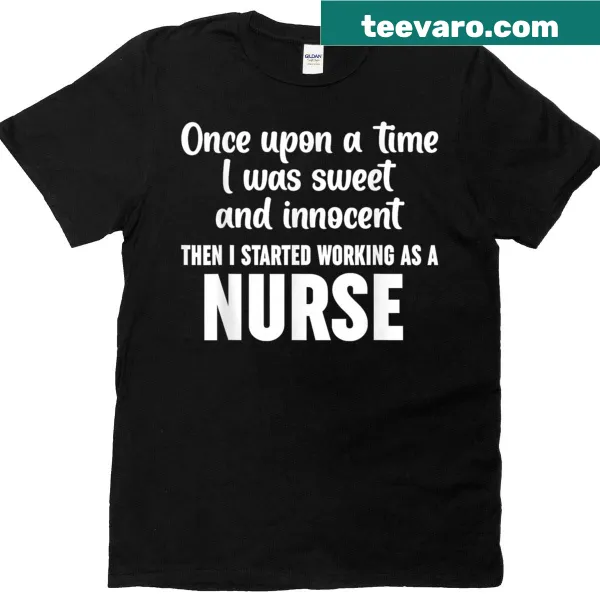 T-shirt featuring the phrase about a nurse's journey in humorous text