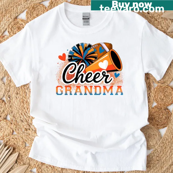 Cheerleader T-shirt for grandmas with the phrase 'Cheer Grandma'
