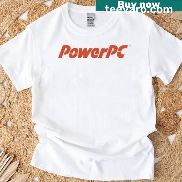 Powerpc logo T-shirt featuring a bold design.