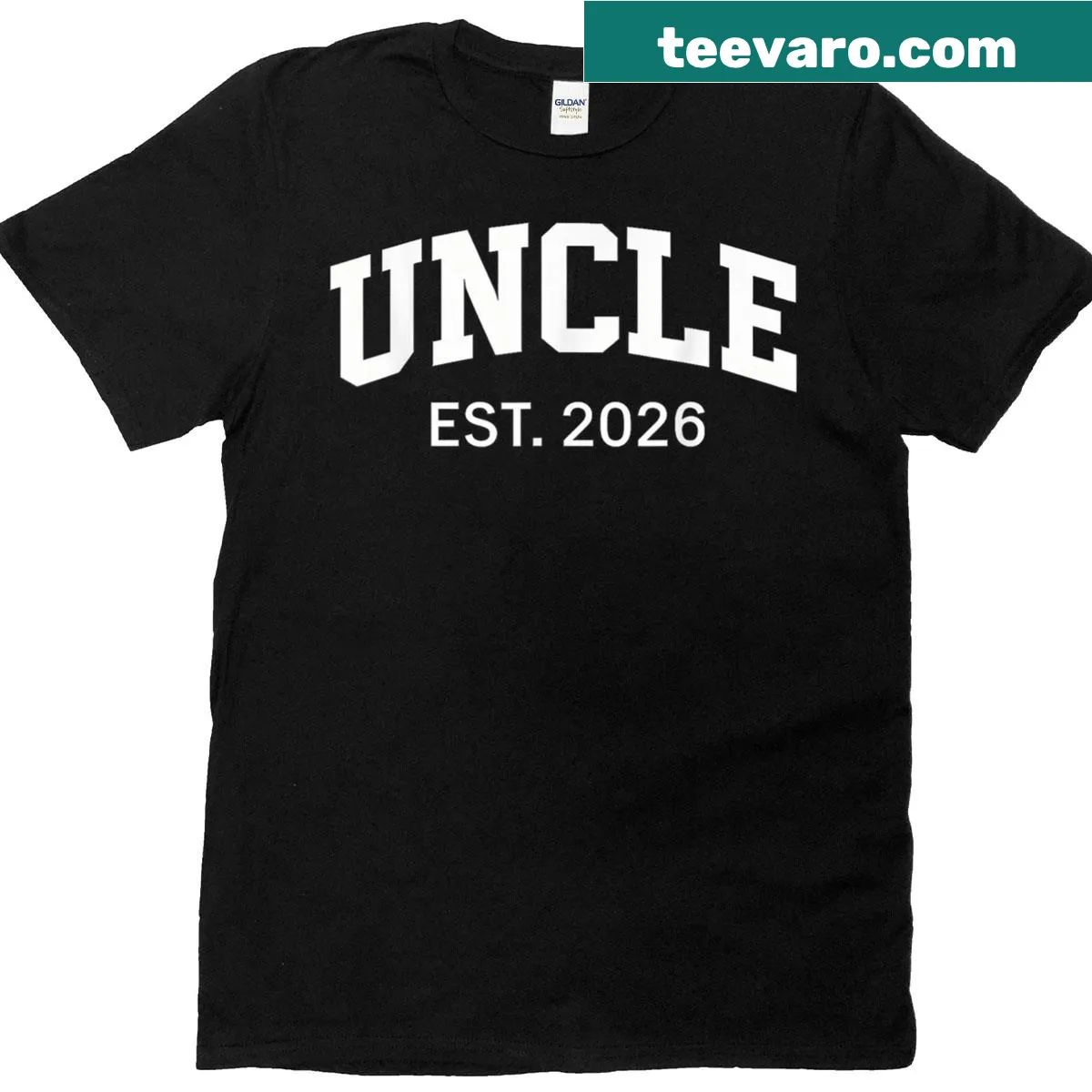 Promoted to Uncle graphic t-shirt for new uncles — on a men's t-shirt