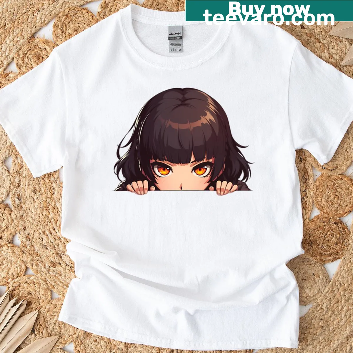 Cute chibi-style Sae Niijima from Persona 5 on a T-shirt — on a men's t-shirt