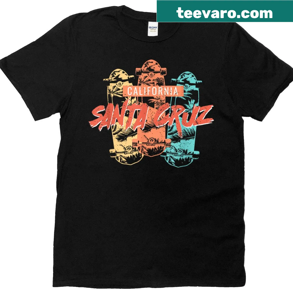 Vintage Santa Cruz skateboard graphic t-shirt — on a men's t-shirt