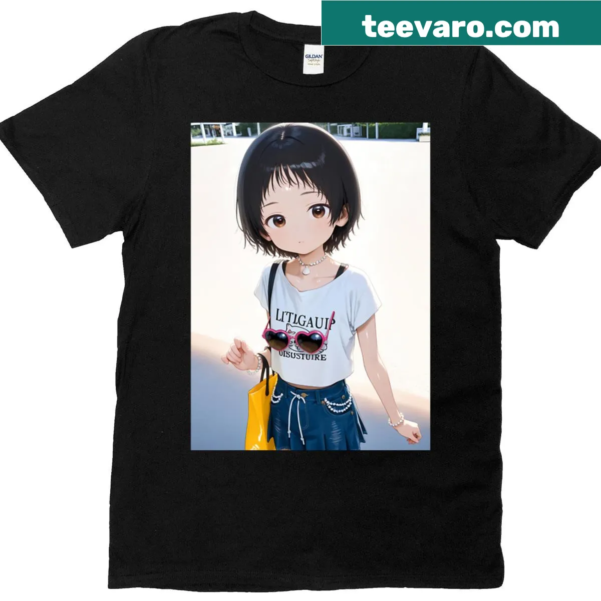 Shizuka Kuze anime girl t-shirt from Takopi — on a men's t-shirt