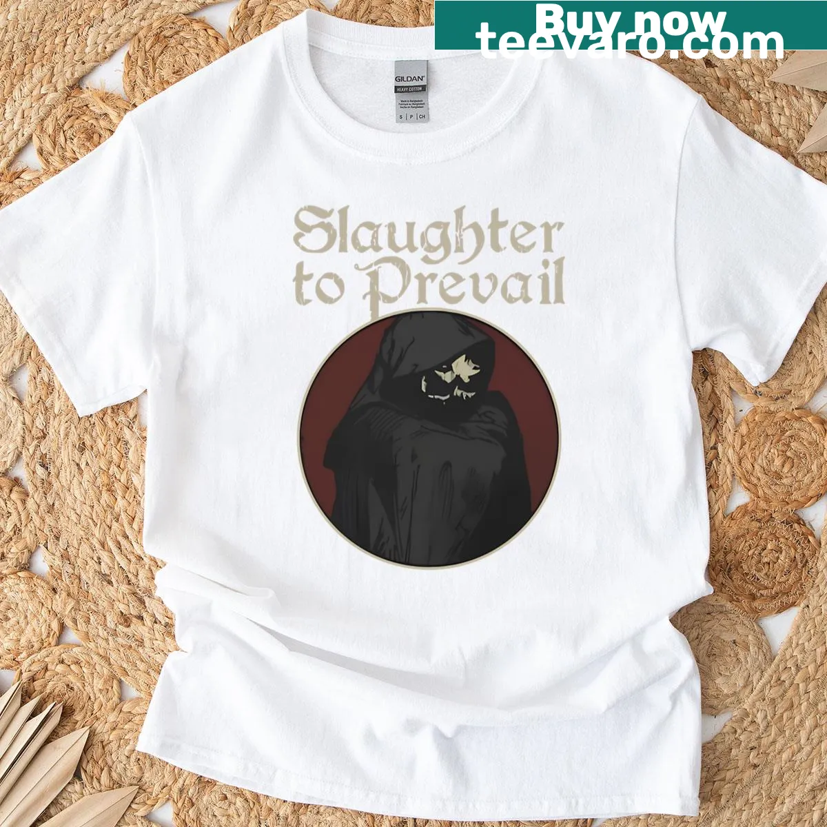 Bold Slaughter To Prevail graphic T-shirt — on a men's t-shirt