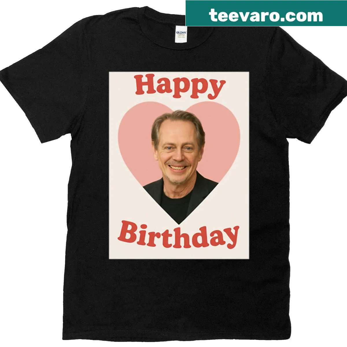 Steve Buscemi birthday and Christmas humor T-shirt — on a men's t-shirt